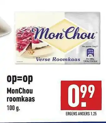 ALDI MonChou Roomkaas aanbieding