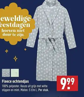 ALDI Fleece Ochtendjas aanbieding