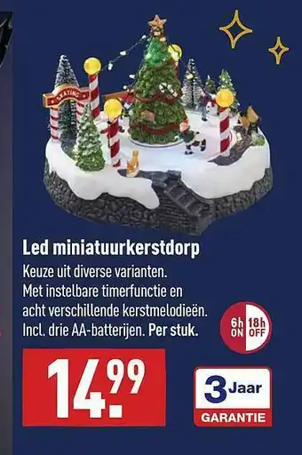 ALDI Led Miniatuurkerstdorp aanbieding