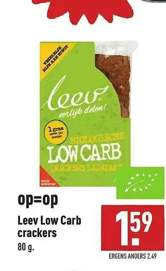 ALDI Leev Low Carb Crackers aanbieding