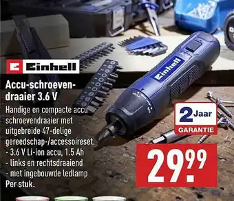 ALDI Einhell Accu-Schroevendraaier 3.6 V aanbieding