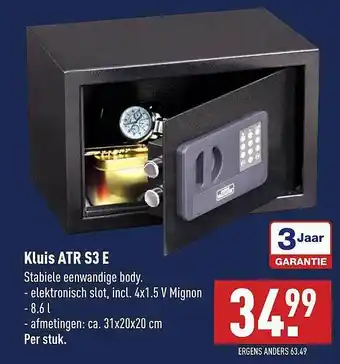 ALDI Kluis ATR S3 E aanbieding