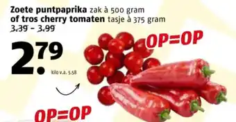 Poiesz Zoete puntpaprika of tros cherry tomaten aanbieding