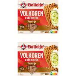 Albert Heijn Bolletje Vezelrijk Knackebrod volkoren 2-pack aanbieding