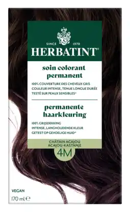 De Online Drogist Herbatint Haarverf 4M Acajou Kastanje aanbieding