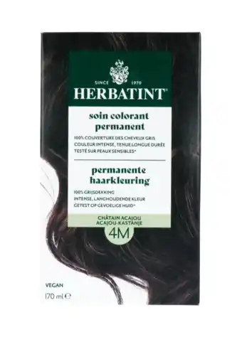 De Online Drogist Herbatint Haarverf 4M Acajou Kastanje aanbieding