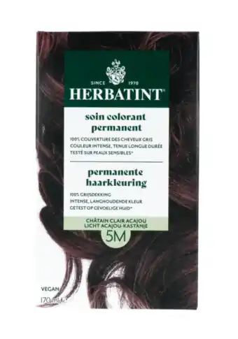 De Online Drogist Herbatint Haarverf 5M Licht Acajou Kastanje aanbieding