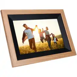 MediaMarkt Rollei Smart Frame Wifi 105 Wooden Br Digitale Fotolijst aanbieding