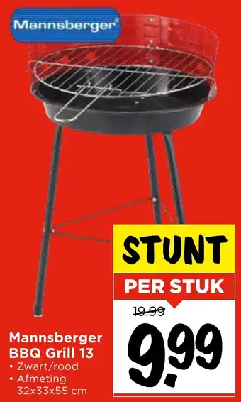 Vomar Voordeelmarkt Mannsberger BBQ Grill 13 aanbieding