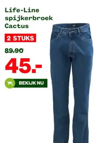 Welkoop Life-Line spijkerbroek Cactus aanbieding