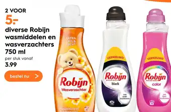 Blokker Diverse robijn wasmiddelen en wasverzachters 750ml aanbieding