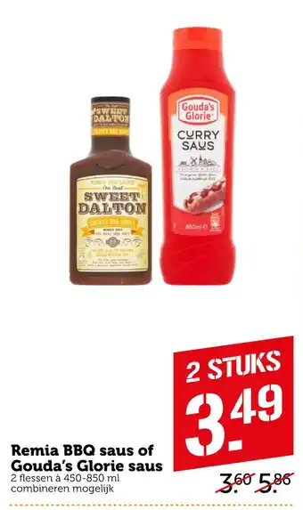 Coop Remia bbq saus of gouda's glorie saus 850ml aanbieding