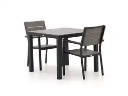 Kees Smit Bellagio Fidenza 90cm dining tuinset 3-delig stapelbaar aanbieding