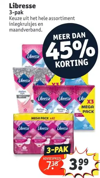 Kruidvat Libresse 3-pak aanbieding