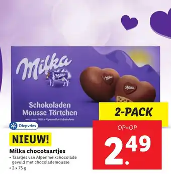 Lidl Milka chocotaartjes aanbieding