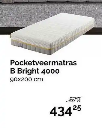 Beter Bed Pocketveermatras B Bright 4000 90x200 Cm aanbieding