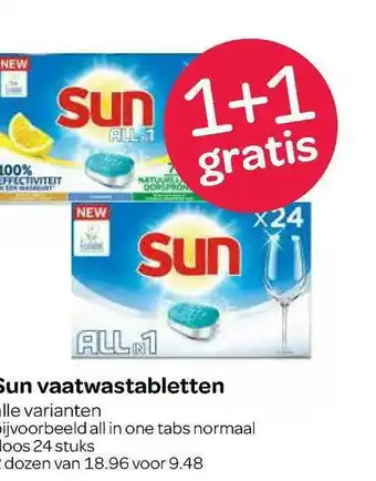 Spar Sun Vaatwastabletten aanbieding