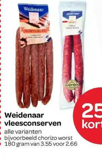 Spar Weidenaar Vleesconserven aanbieding