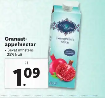 Lidl Granaat-appelnectar 1 L aanbieding