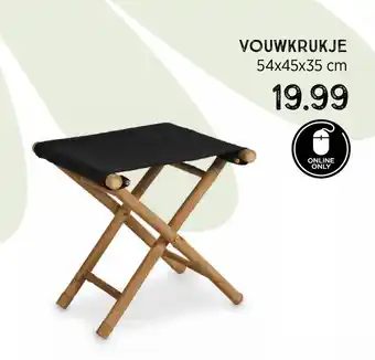 Xenos Vouwkrukje 54x45x35 cm aanbieding