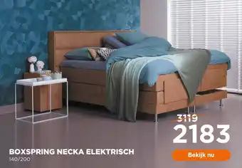 TotaalBED Boxspring necka elektrisch 140/200 aanbieding