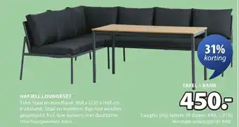 Jysk Hafjell loungeset aanbieding