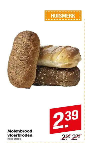 Coop Molenbrood vloerbroden hool brood aanbieding