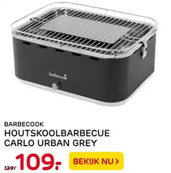 Praxis Tuincentrum Barbecook houtskoolbarbecue carlo urban grey aanbieding