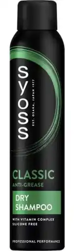 De Online Drogist Syoss Classic Anti Grease Dry Shampoo Silicon Free aanbieding