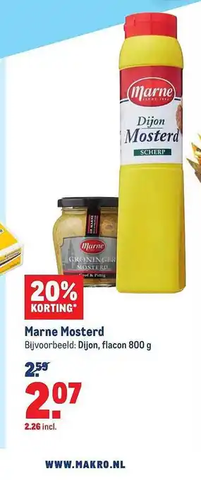 Makro Marne mosterd 800g aanbieding