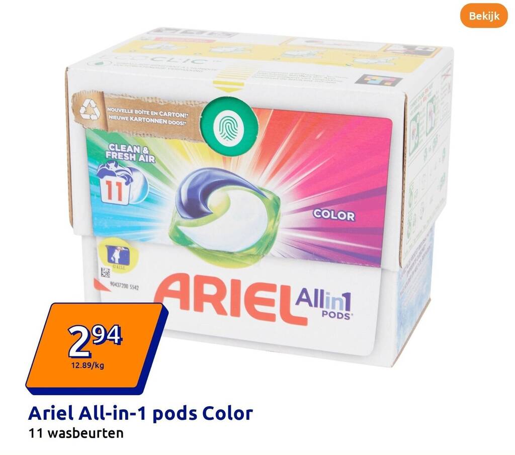 Ariel All in 1 pods Color aanbieding bij Action