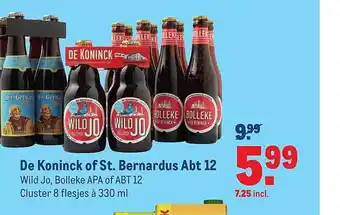 Makro De konnick of St. Bernardus abt 12 330ml aanbieding