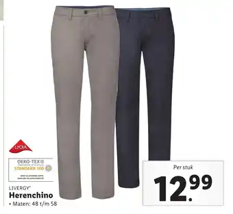 Lidl Livergy Herenchino 48-58 aanbieding