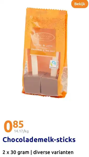Action Chocolademelk-sticks aanbieding