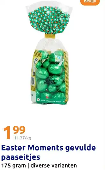 Action Easter Moments gevulde paaseitjes aanbieding