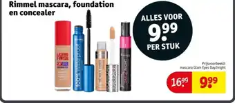 Kruidvat Rimmel mascara, foundation en concealer aanbieding
