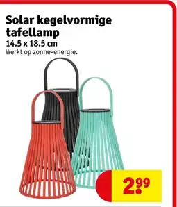 Kruidvat Solar kegelvormige tafellamp aanbieding