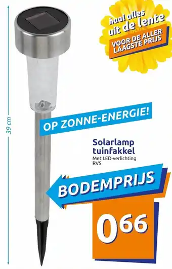 Action Solarlamp tuinfakkel 29cm aanbieding