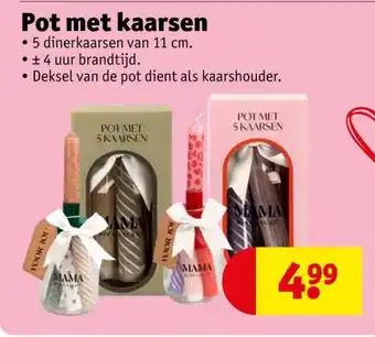 Kruidvat Pot met kaarsen aanbieding