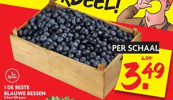 Dekamarkt 1 de Beste Blauwe bessen 500g aanbieding