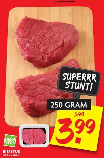 Dekamarkt Dekavers Biefstuk 250g aanbieding