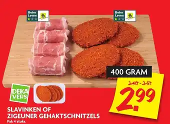 Dekamarkt Dekavers Slavinken of Zigeuner gehaktschnitzels 400g aanbieding