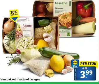 Lidl Verspakket risotto of lasagne aanbieding