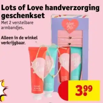 Kruidvat Lots of Love handverzorging geschenkset aanbieding
