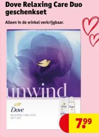 Kruidvat Dove Relaxing Care Duo geschenkset aanbieding