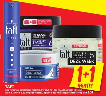 Dekamarkt Taft 2*75-300ml aanbieding