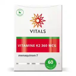 De Online Drogist Vitals Vitamine K2 360mcg Capsules aanbieding
