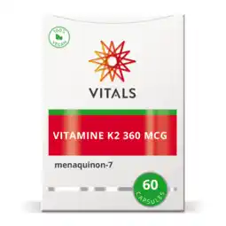 De Online Drogist Vitals Vitamine K2 360mcg Capsules aanbieding