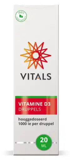 De Online Drogist Vitals Vitamine D3 1000 IE Druppels aanbieding