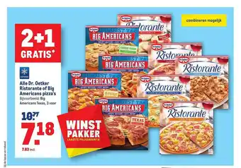 Makro Alle Dr. Oetker ristorante of big american's pizza aanbieding